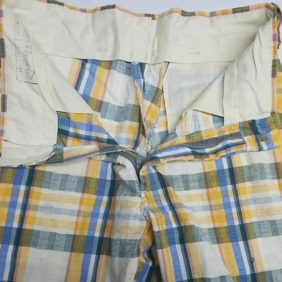 Vintage 1970's Plaid Men's Pants SeerSucker 3 Pockets Zip Closure (28 x 26) - Picture 7 of 17